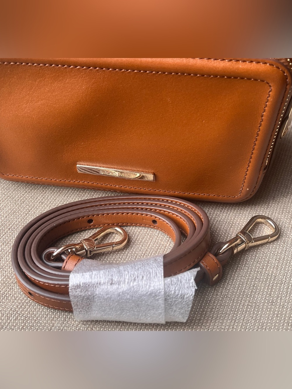 NWT BRAHMIN TORI in SADDLE HEROICA Smooth Leather Crossbody - Picture 9 of 14